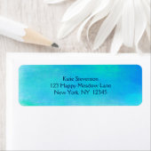 水かわいらし色抽象芸術ブルーと緑 ラベル (インサイチュ)