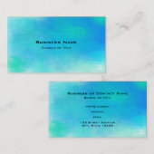 水かわいらし色抽象芸術ブルーと緑 名刺 (正面/裏面)