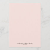 水かわいらし色春の花ブライダルシャワー アドバイスカード (裏面)