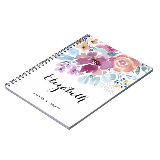 水かわいらし色春フローラポカスタムイ ノートブック (左側)