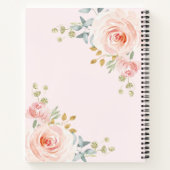 水かわいらし色森林フローラ ノートブック (裏面)