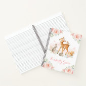 水かわいらし色森林フローラ ノートブック (内部)