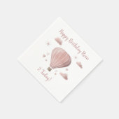 水かわいらし色熱気球パーティーナプキン スタンダードカクテルナプキン (角)