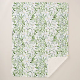 水かわいらし色白い花セージ緑の葉 シェルパブランケット