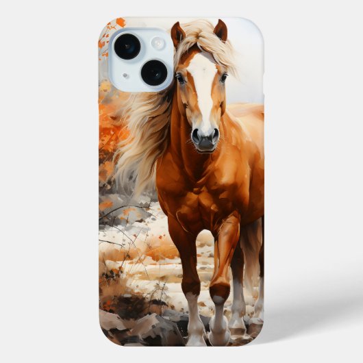 水かわいらし色秋をテーマにした馬 Case-Mate iPhoneケース (裏面)