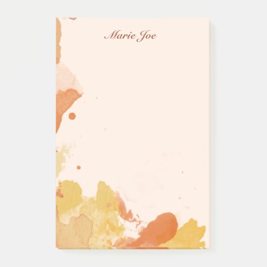 水かわいらし色紙吹雪（ばちゃばちゃ）跳ねるヴィンテージCanvss ポストイット (正面)