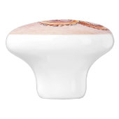 水かわいらし色絵を描のタコおもしろいコ セラミックノブ (側面)