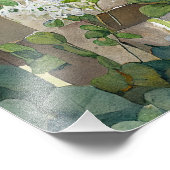 水かわいらし色絵画子羊の白い花 フォトプリント (角)