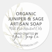 水かわいらし色緑色手作り石鹸ラベル ラウンドシール (正面)