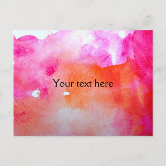 水かわいらし色背景 ポストカード (正面)