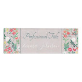 水かわいらし色花植物学 名札 (正面)