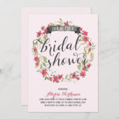 水かわいらし色花模様 |ブライダルシャワー 招待状 (正面/裏面)