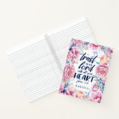 水かわいらし色花模様 |聖なる書物、 経典仕訳帳 ノートブック (内部)