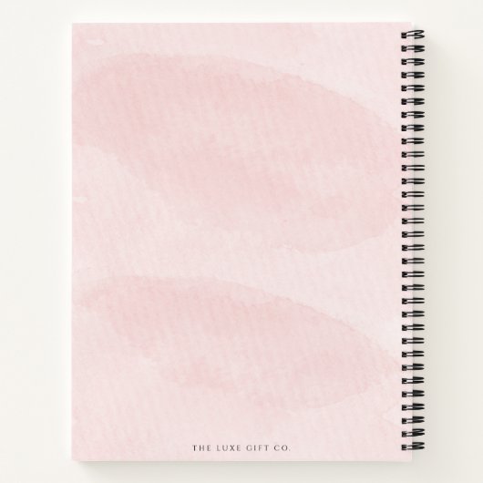 水かわいらし色赤面ピンクカップル空白のレシピ ノートブック (裏面)