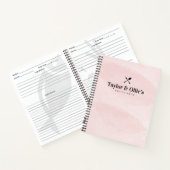 水かわいらし色赤面ピンクカップル空白のレシピ ノートブック (内部)