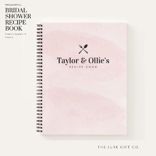 水かわいらし色赤面ピンクカップル空白のレシピ ノートブック