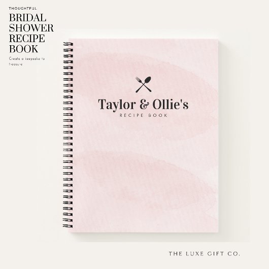 水かわいらし色赤面ピンクカップル空白のレシピ ノートブック