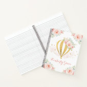 水かわいらし色赤面フローラ熱風船 ノートブック (内部)