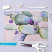 水かわいらし色開花サボテン 薄葉紙 (クラフト)