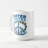 水がつなぐ世界平和と環境 コーヒーマグカップ (正面左)