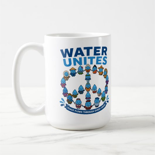 水がつなぐ世界平和と環境 コーヒーマグカップ (左)