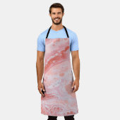 水がはねる青い水 エプロン (着用した状態)