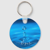 水がキーチェーンを落とす キーホルダー (正面)