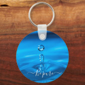 水がキーチェーンを落とす キーホルダー (正面)