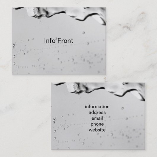 水がグラスに滴る 名刺 (正面/裏面)