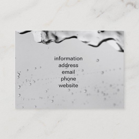 水がグラスに滴る 名刺 (裏面)