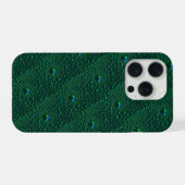 水がグリーンメタルに落ちる iPhoneケース (裏面横)