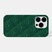 水がグリーンメタルに落ちる iPhoneケース (裏面横)