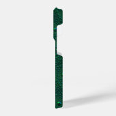 水がグリーンメタルに落ちる iPhoneケース (左側面)