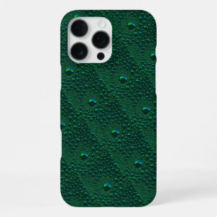 水がグリーンメタルに落ちる iPhone 16 PRO MAXケース