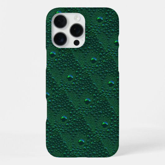 水がグリーンメタルに落ちる iPhoneケース (裏面)
