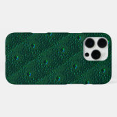 水がグリーンメタルに落ちる iPhoneケース (裏面横)