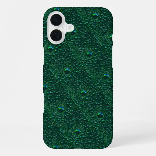 水がグリーンメタルに落ちる iPhoneケース (裏面)