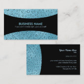 水がスローガンの名刺を落とす 名刺 (正面/裏面)