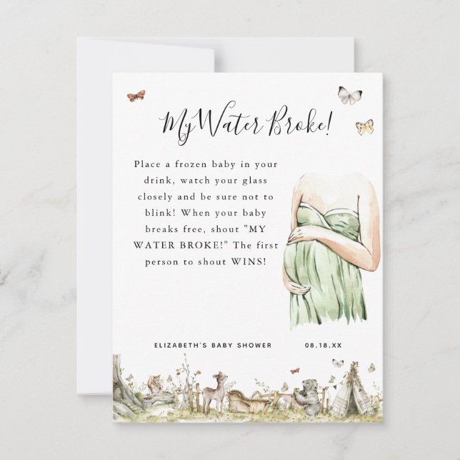 水が切れた |赤ちゃんシャワーゲーム (正面)