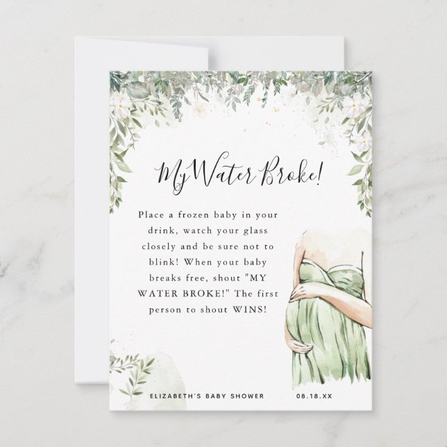 水が切れた |赤ちゃんシャワーゲーム (正面)