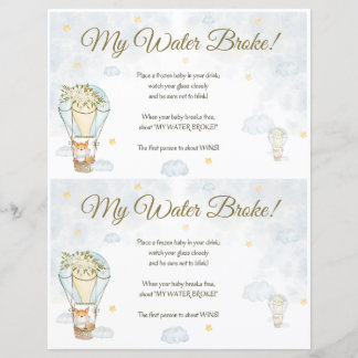 水が壊れた！赤ちゃんシャワーゲーム