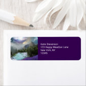 水が湧き出る魔法の自然風景 ラベル (インサイチュ)