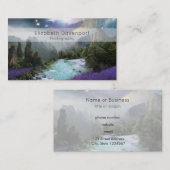 水が湧き出る魔法の自然風景 名刺 (正面/裏面)