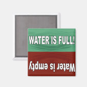 水が満杯で磁石が空いている マグネット (正面/裏面)