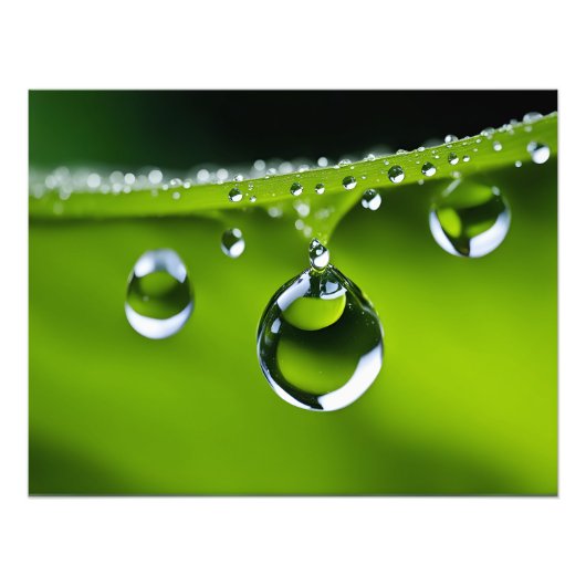 水が滴葉る フォトプリント            (正面)