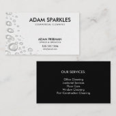 水が輝く泡を滴る商業洗浄 名刺 (正面/裏面)