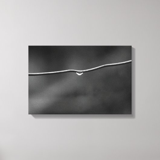 水が針金に垂れる キャンバスプリント (正面)