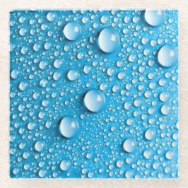 水が青く滴る |ガラスカスタムコースター ガラスコースター