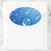 水が青く滴る 楕円形シール (バッグ)