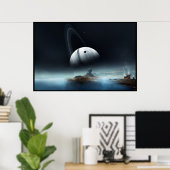 水が静かささやく場所 ポスター (ホームオフィス)